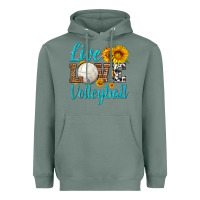 Sage live love volleyball Heavyweight Hoodie - HRA Design Shop