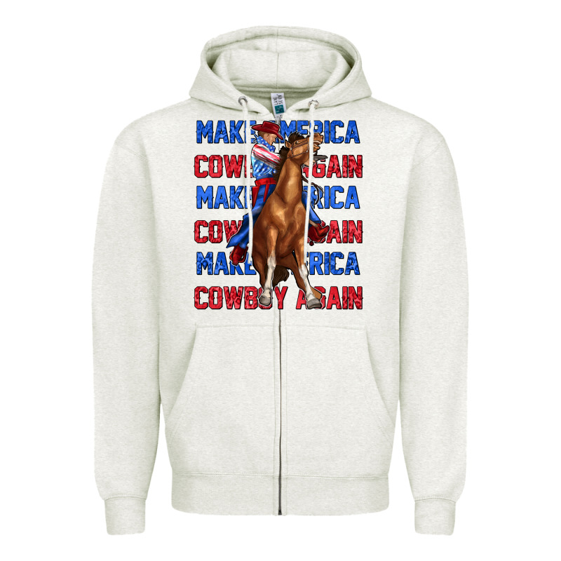 Make America Cowboy Again Zipper Hoodie by texasbilliewilder | Teevron