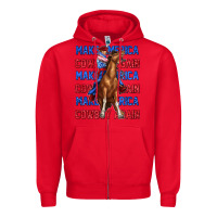 Red make america cowboy again Zipper Hoodie - texasbilliewilder