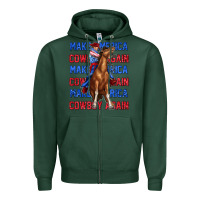 Sports Green make america cowboy again Zipper Hoodie - texasbilliewilder
