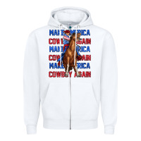 White make america cowboy again Zipper Hoodie - texasbilliewilder