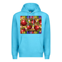Ocean Blue Teacher Crayons And Apples Premium Hoodie - LillyAllenDesigns