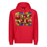 Red Teacher Crayons And Apples Premium Hoodie - LillyAllenDesigns