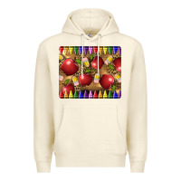 Sandshell Teacher Crayons And Apples Premium Hoodie - LillyAllenDesigns