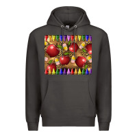 Smoke Teacher Crayons And Apples Premium Hoodie - LillyAllenDesigns