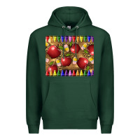 Sports Green Teacher Crayons And Apples Premium Hoodie - LillyAllenDesigns