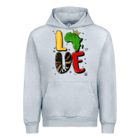 Heather Grey africa love Urban Hoodie - MaliasSmallBusiness