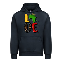 Navy africa love Urban Hoodie - MaliasSmallBusiness