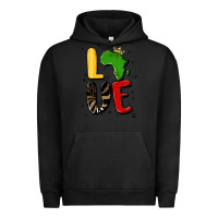 Pigment Black africa love Urban Hoodie - MaliasSmallBusiness