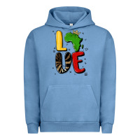 Pigment Pebble Blue africa love Urban Hoodie - MaliasSmallBusiness