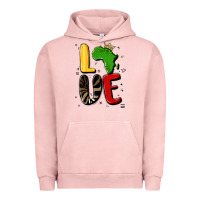 Pigment Salmon africa love Urban Hoodie - MaliasSmallBusiness
