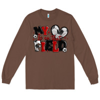 Chestnut my heart is on that field soccer Long Sleeve Tee - MaliasSmallBusiness
