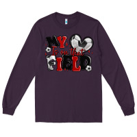 Plum my heart is on that field soccer Long Sleeve Tee - MaliasSmallBusiness