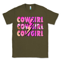 Army Green cowgirl cowgirl lightning bolt Classic Tee - Zillion Design Studio