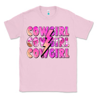 Bubblegum Pink cowgirl cowgirl lightning bolt Classic Tee - Zillion Design Studio