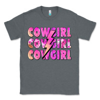 Charcoal Heather cowgirl cowgirl lightning bolt Classic Tee - Zillion Design Studio