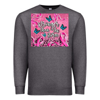 Charcoal Heather stronger than the stormcancer Premium Sweatshirt - AdoDesignShop