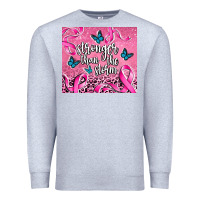 Heather Grey stronger than the stormcancer Premium Sweatshirt - AdoDesignShop
