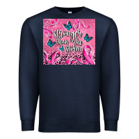 Navy stronger than the stormcancer Premium Sweatshirt - AdoDesignShop
