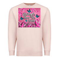 Pale Pink stronger than the stormcancer Premium Sweatshirt - AdoDesignShop