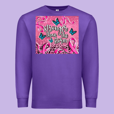 Stronger Than The Stormcancer Premium Sweatshirt Designed By Adodesignshop
