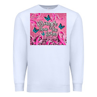 White stronger than the stormcancer Premium Sweatshirt - AdoDesignShop