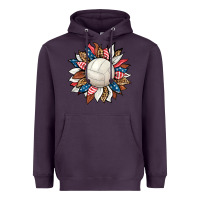 Plum volleyball sunflower Heavyweight Hoodie - HRA Design Shop