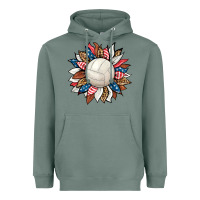 Sage volleyball sunflower Heavyweight Hoodie - HRA Design Shop