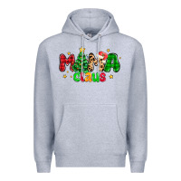 Heather Grey mama claus Premium Hoodie - NancyCooperArtShop