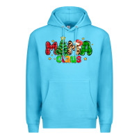 Ocean Blue mama claus Premium Hoodie - NancyCooperArtShop