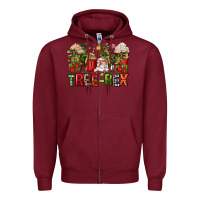 Burgundy tree rex coffee cups Zipper Hoodie - Zillion Design Studio