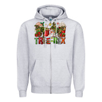 Heather Grey tree rex coffee cups Zipper Hoodie - Zillion Design Studio