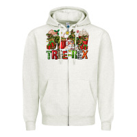 Oatmeal Heather tree rex coffee cups Zipper Hoodie - Zillion Design Studio