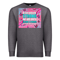 Charcoal Heather pink ribbon cancer Premium Sweatshirt - AdoDesignShop