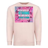 Pale Pink pink ribbon cancer Premium Sweatshirt - AdoDesignShop