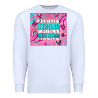 White pink ribbon cancer Premium Sweatshirt - AdoDesignShop