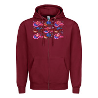 Burgundy make america western again Zipper Hoodie - texasbilliewilder