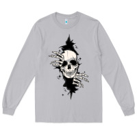 Moon Dust skull in the wall file Long Sleeve Tee - MaliasSmallBusiness