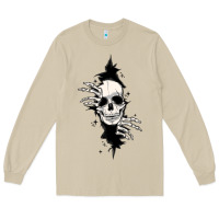 Mushroom skull in the wall file Long Sleeve Tee - MaliasSmallBusiness