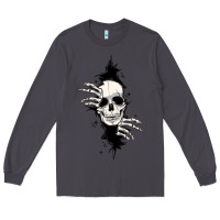 Smoke skull in the wall file Long Sleeve Tee - MaliasSmallBusiness