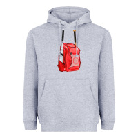 Heather Grey red bat backpack fa element Heavyweight Hoodie - FaDigitalArtStudio
