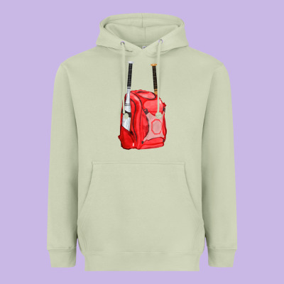 Red Bat Backpack Fa Element Heavyweight Hoodie Designed By Fadigitalartstudio