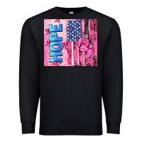 Black hope  breast cancer and american flag Premium Sweatshirt - AdoDesignShop