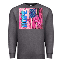 Charcoal Heather hope  breast cancer and american flag Premium Sweatshirt - AdoDesignShop
