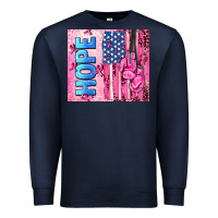 Hope  Breast Cancer And American Flag Premium Sweatshirt | Teevron