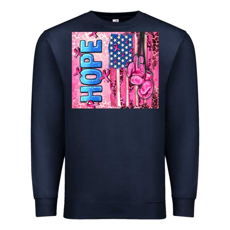 Hope  Breast Cancer And American Flag Premium Sweatshirt by AdoDesignShop | Teevron