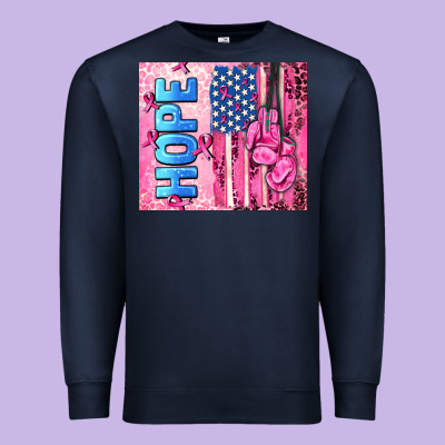 Hope  Breast Cancer And American Flag Premium Sweatshirt Designed By Adodesignshop