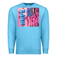 Ocean Blue hope  breast cancer and american flag Premium Sweatshirt - AdoDesignShop
