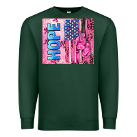 Sports Green hope  breast cancer and american flag Premium Sweatshirt - AdoDesignShop