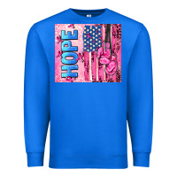 True Royal hope  breast cancer and american flag Premium Sweatshirt - AdoDesignShop